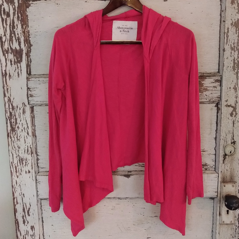 Asymmetrical cardigan hoodie.